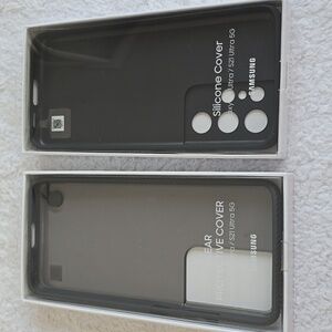 Original Samsung Clear protective/silicone cover s21 ultra/5G Black & gray